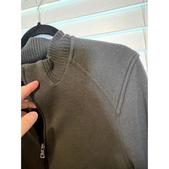 Hugo Boss Gray Wool Blend Mens Sweater Jacket - Size M - Picture 2 of 8